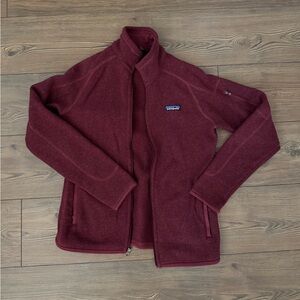 Patagonia Women's Zip-Up Jacket in Burgundy